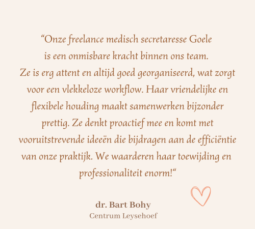 Goele Nolmans FinaFlorence virtueel assistent VA va virtual assistant administratieve hulp admin support admintaken zorgsector zorgprofessionals zorgprofessional zorg administratieve hulpverlening administratieve duizendpoot administratieve duizendpoot freelance administratieve ondersteuning medical management assistent medisch secretaresse freelance administratieve hulp ondersteuning vanop afstand Limburg Bilzen kosten virtueel assistent social media uitbesteden VA virtual assistant België personal assistant persoonlijk assistent medisch secretariaat tijdelijke vervanger medisch secretariaat praktijken Allround administratie Medische administratie financiële administratie HR administratie eventorganisatie zorgsector zorg